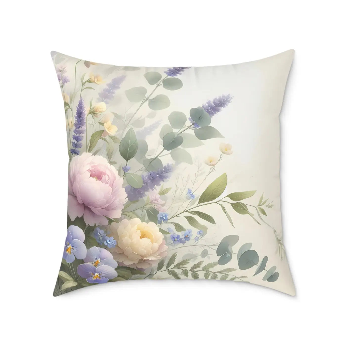 Floral Square Pillow - Cozy Home Gift for Modern Living - DipaliZ