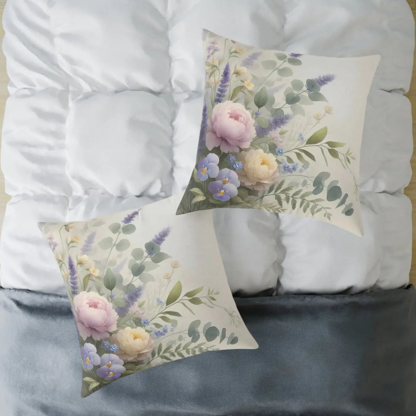 Floral Square Pillow - Cozy Home Gift for Modern Living - DipaliZ