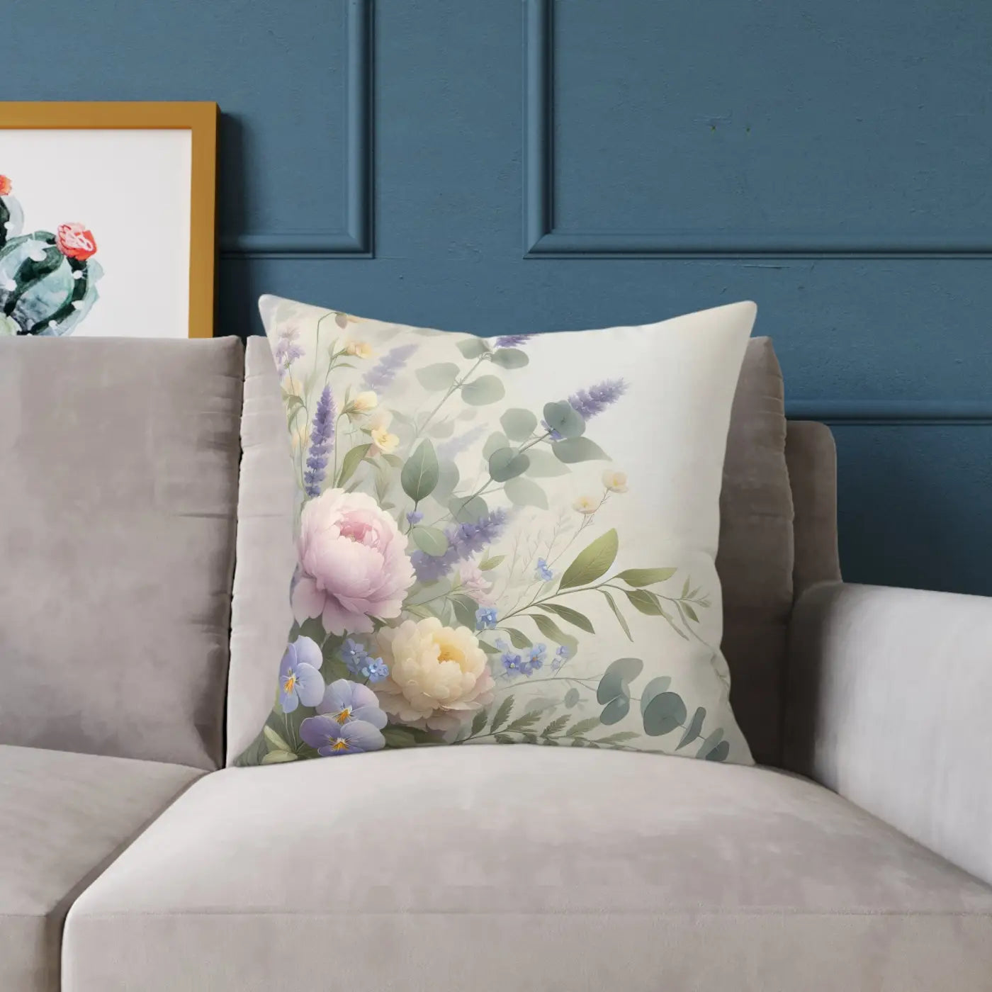 Floral Square Pillow - Cozy Home Gift for Modern Living - DipaliZ