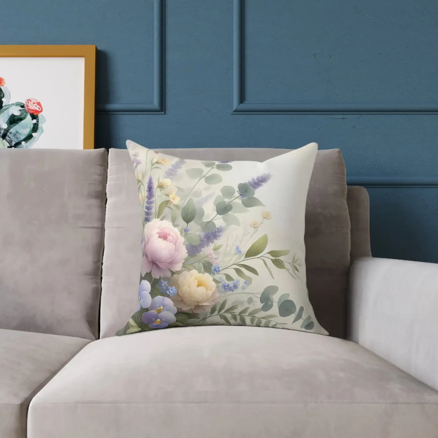 Floral Square Pillow - Cozy Home Gift for Modern Living - DipaliZ