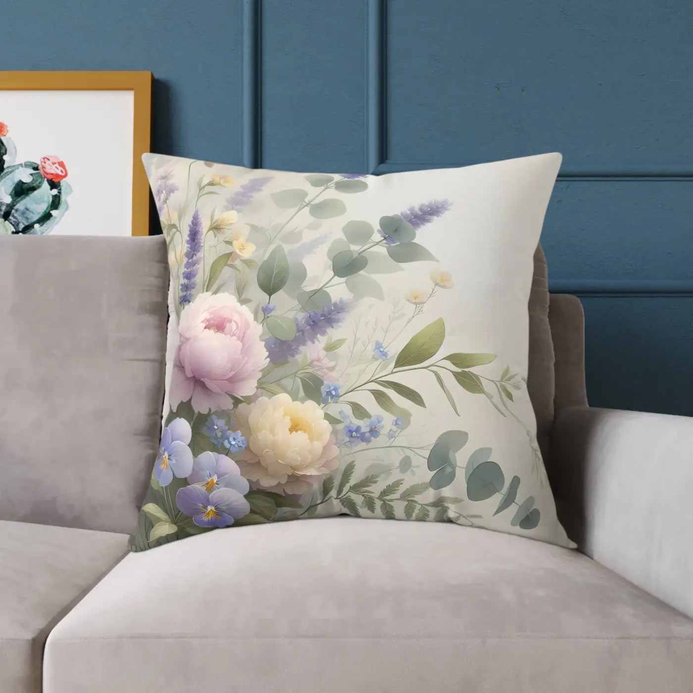 Floral Square Pillow - Cozy Home Gift for Modern Living - DipaliZ