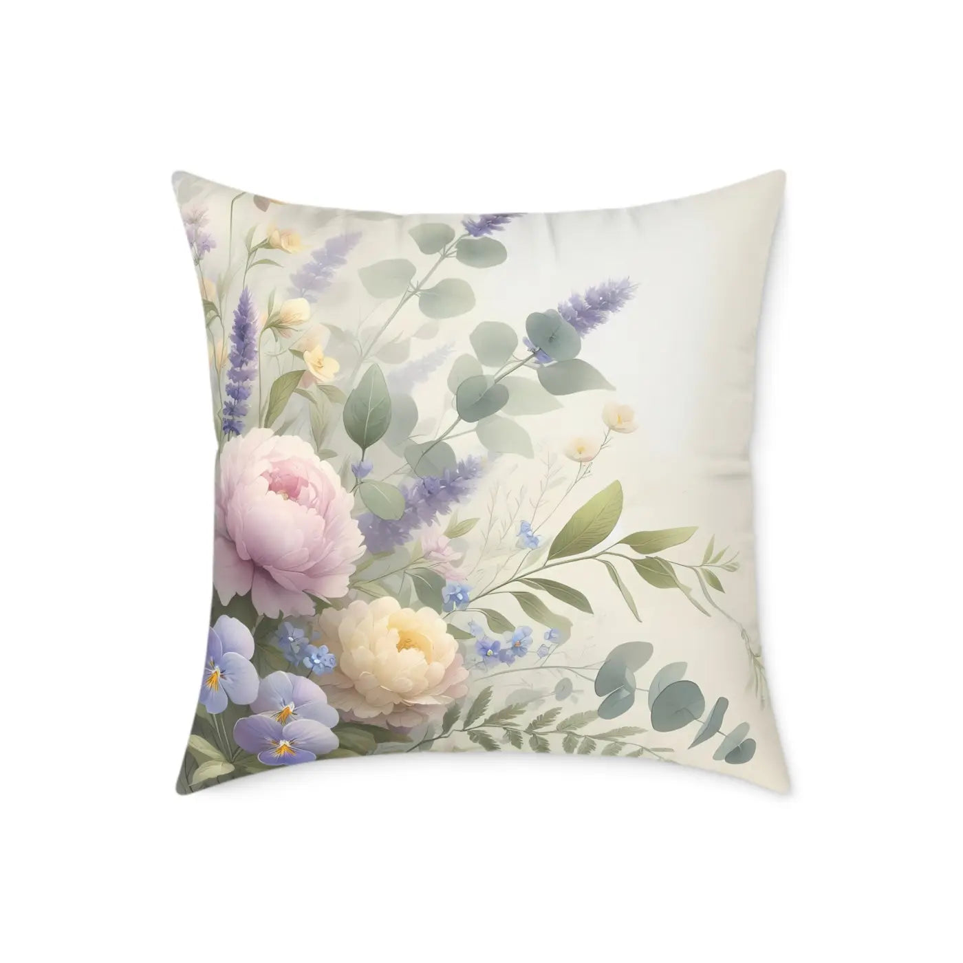 Floral Square Pillow - Cozy Home Gift for Modern Living - DipaliZ