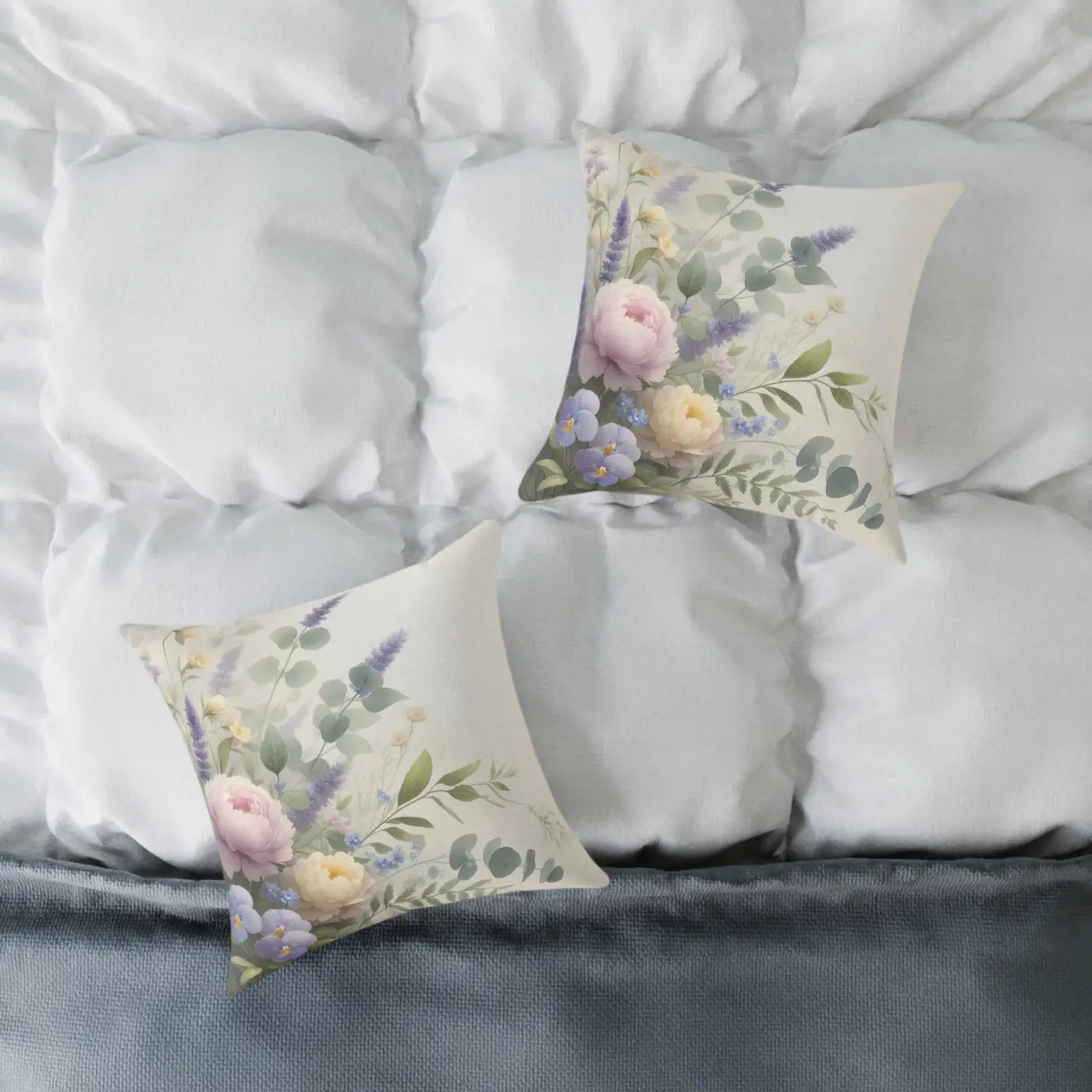 Floral Square Pillow - Cozy Home Gift for Modern Living - DipaliZ