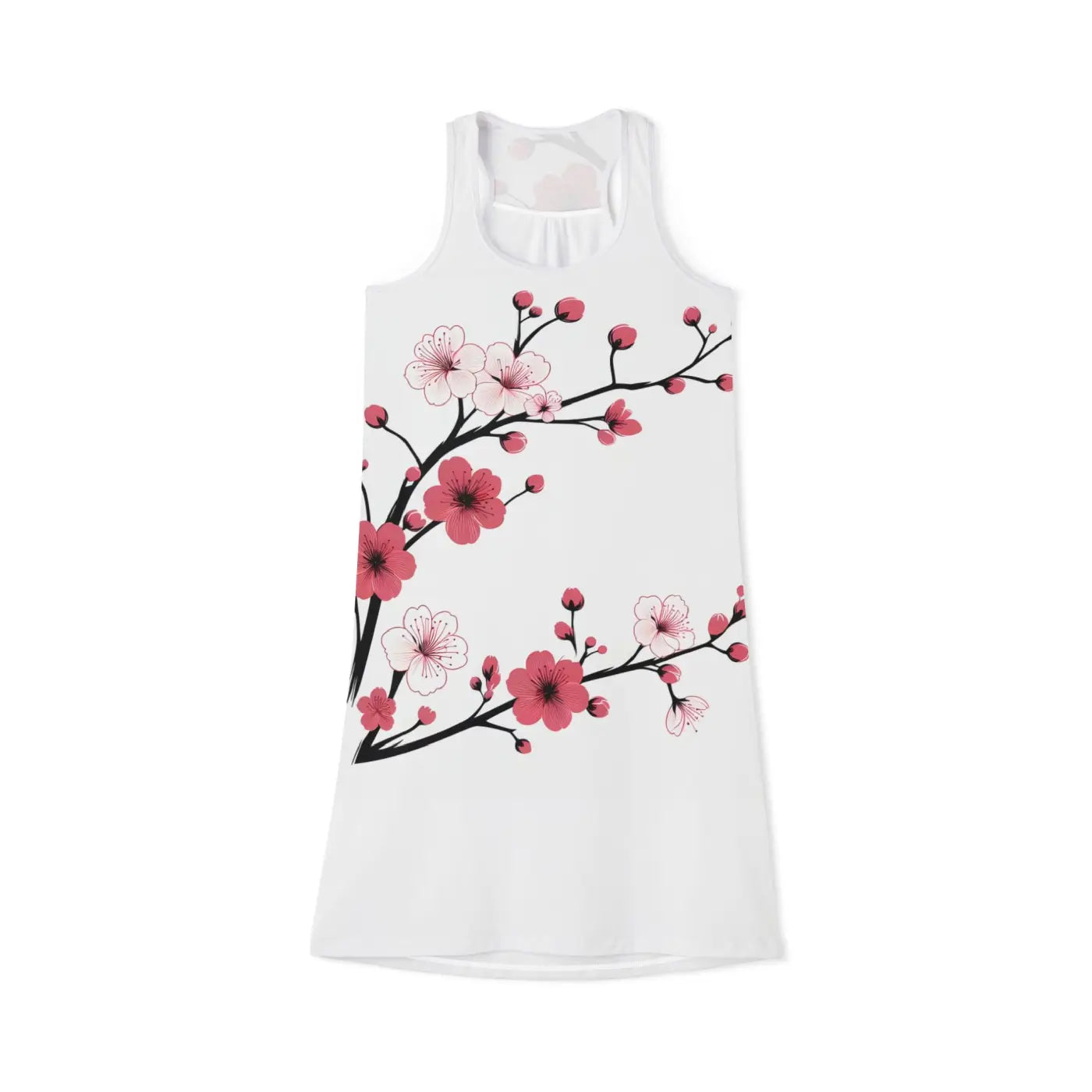 Floral Summer Racerback Dress - Elegant Casual Style - DipaliZ