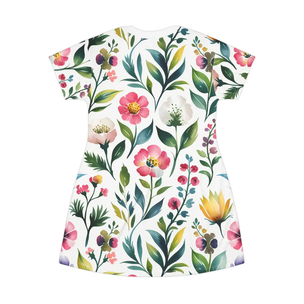 Floral T-Shirt Dress - Effortless Casual Summer Vibes - DipaliZ