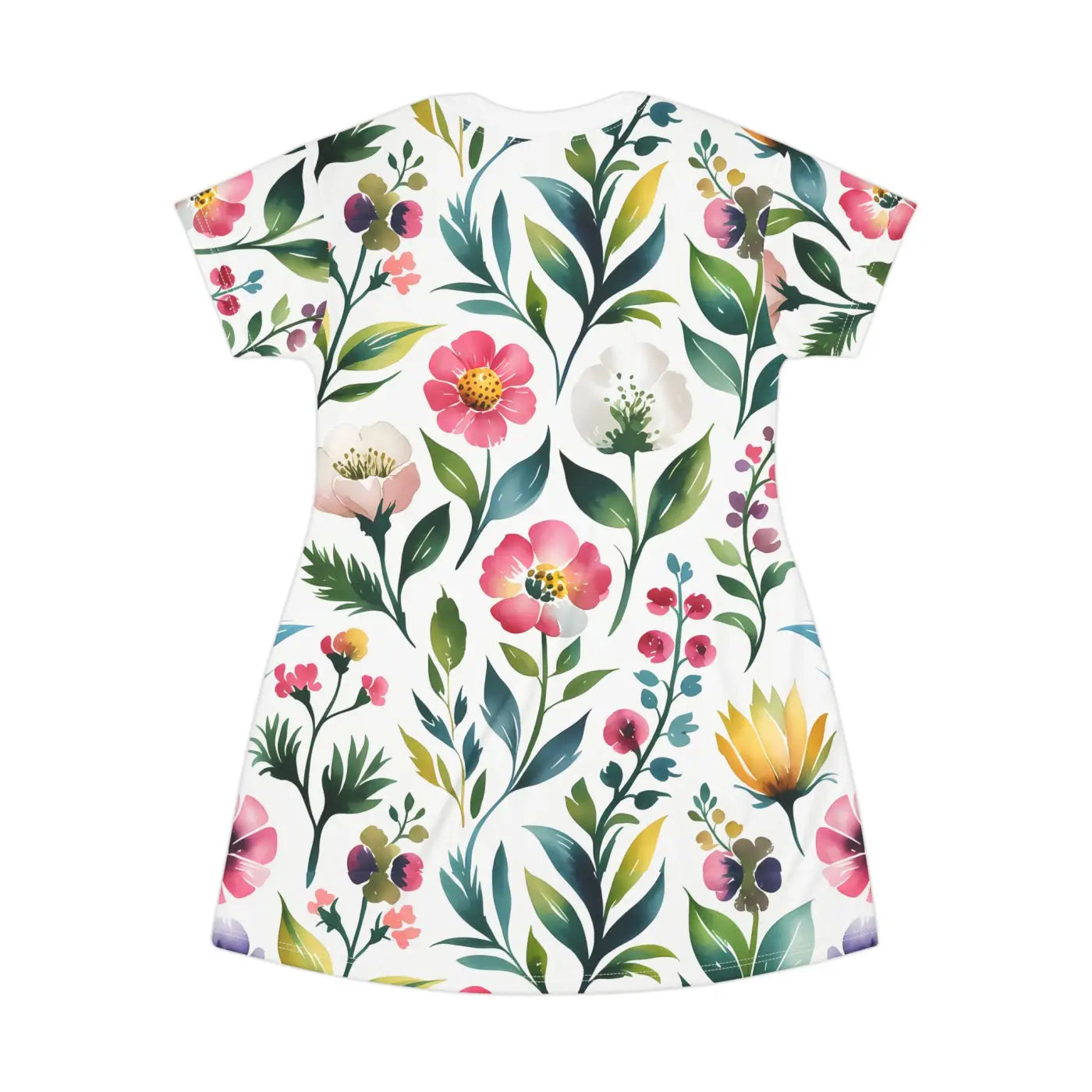 Floral T-Shirt Dress - Effortless Casual Summer Vibes - DipaliZ