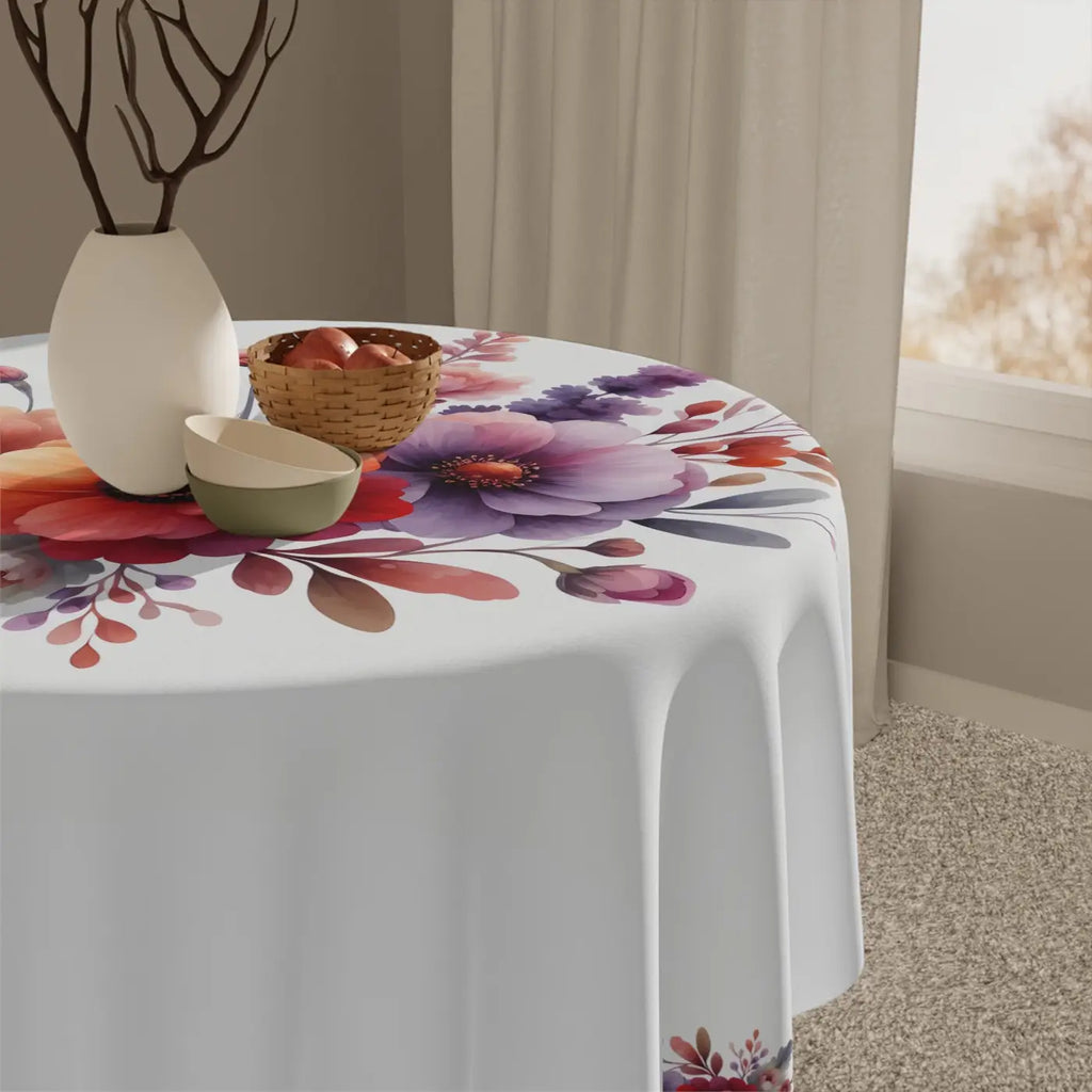 Elegant Spring Floral Tablecloth - Chic Dining Decor - DipaliZ