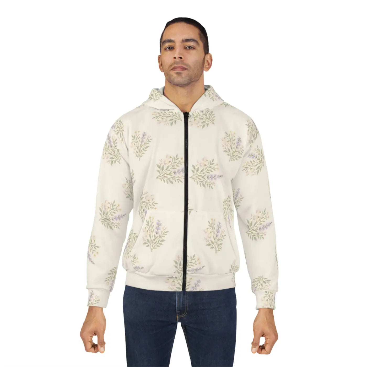 Floral Unisex Zip Cozy Jacket - Spring Adventures - DipaliZ