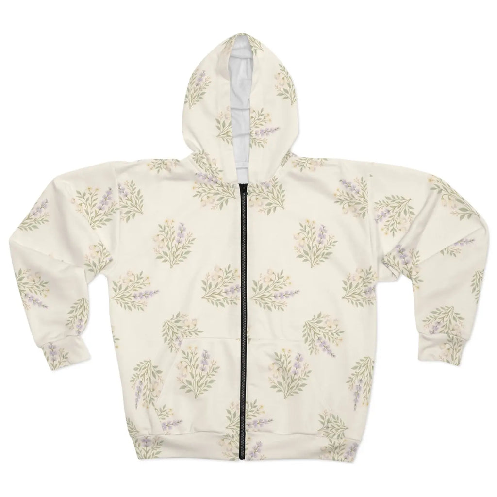 Floral Unisex Zip Cozy Jacket - Spring Adventures - DipaliZ