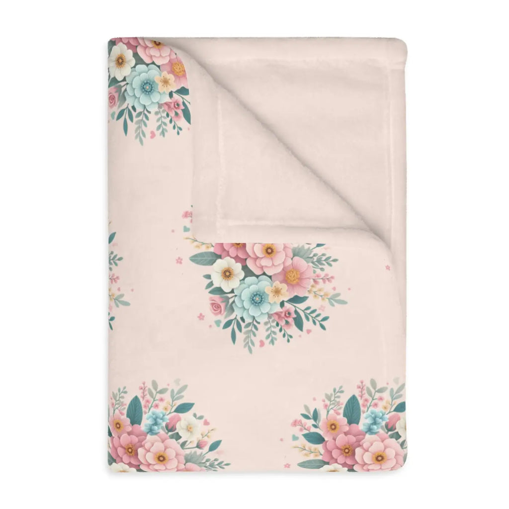 Floral Velveteen Microfiber Blanket - Cozy Home Decor Throw - DipaliZ