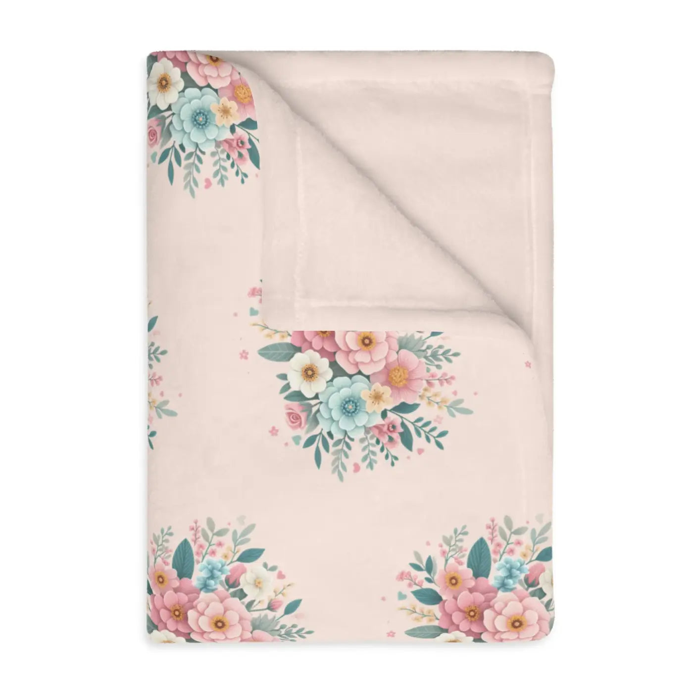 Floral Velveteen Microfiber Blanket - Cozy Home Decor Throw - DipaliZ