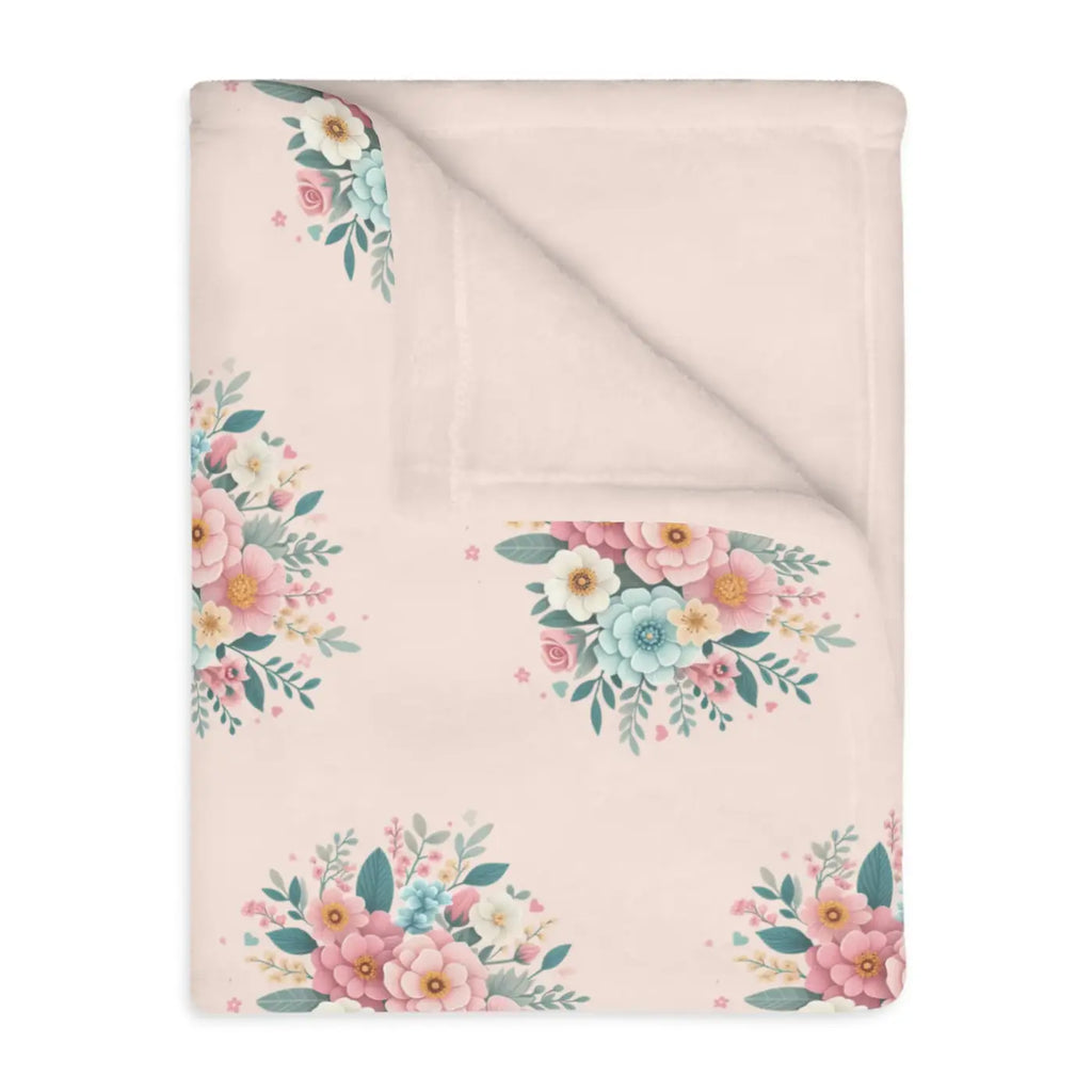 Floral Velveteen Microfiber Blanket - Cozy Home Decor Throw - DipaliZ