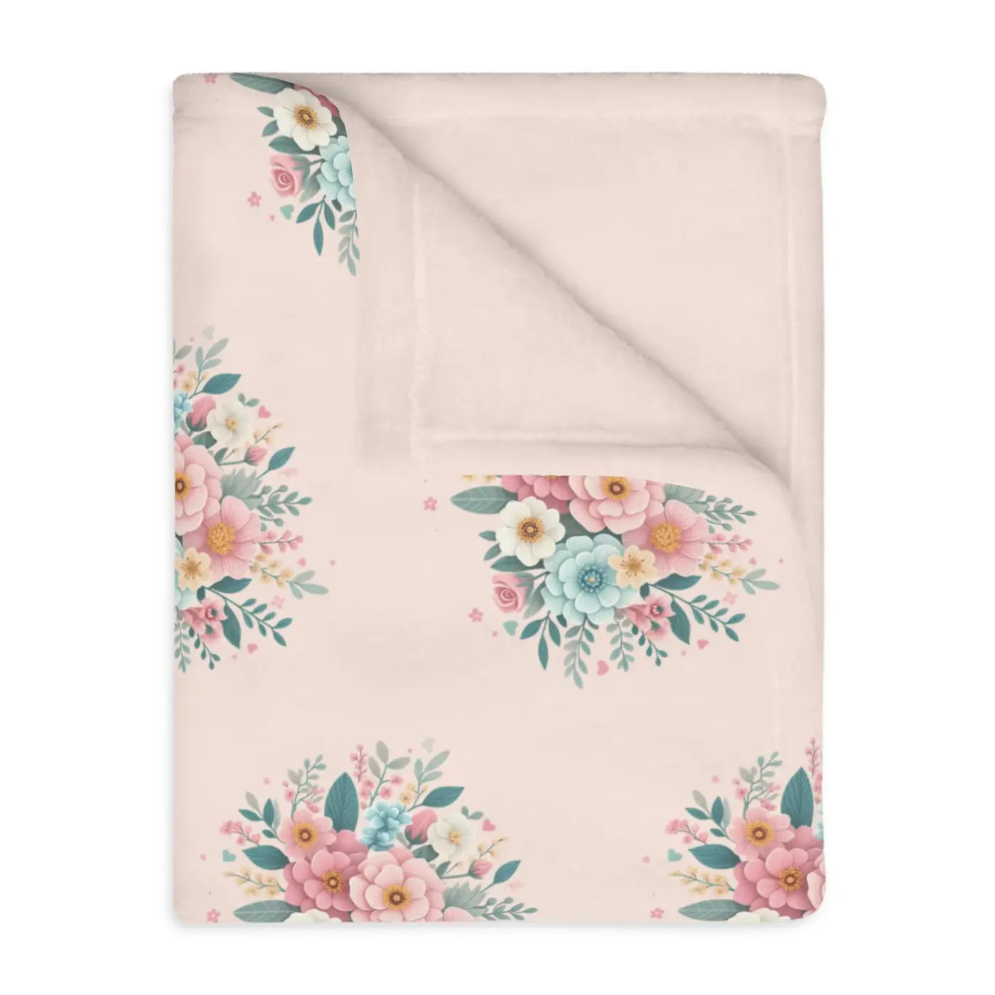 Floral Velveteen Microfiber Blanket - Cozy Home Decor Throw - DipaliZ