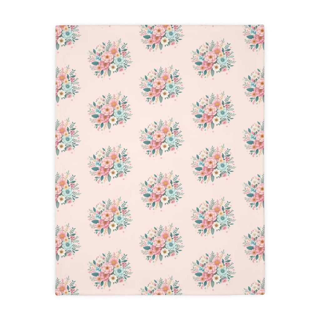 Floral Velveteen Microfiber Blanket - Cozy Home Decor Throw - DipaliZ