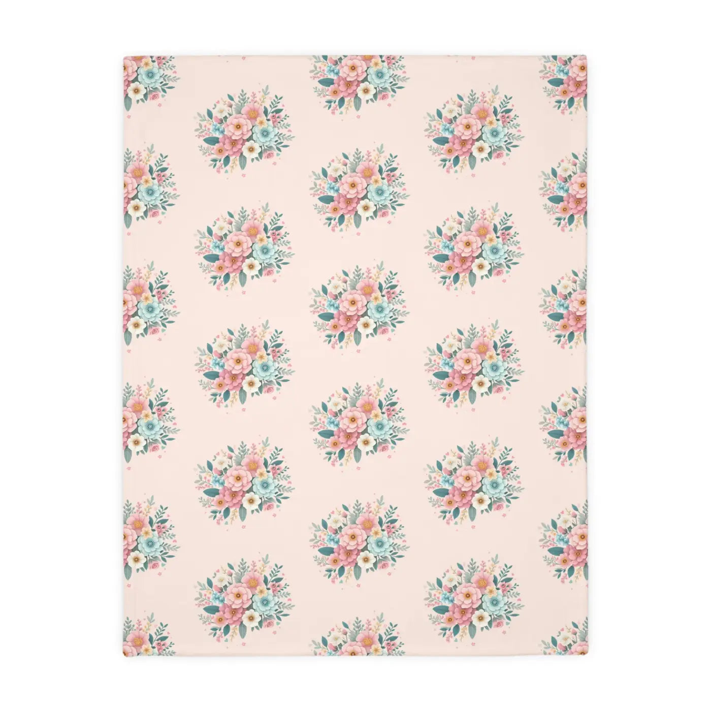 Floral Velveteen Microfiber Blanket - Cozy Home Decor Throw - DipaliZ