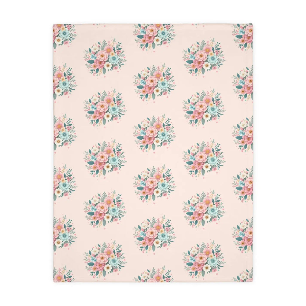 Floral Velveteen Microfiber Blanket - Cozy Home Decor Throw - DipaliZ