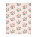 Floral Velveteen Microfiber Blanket - Cozy Home Decor Throw - DipaliZ