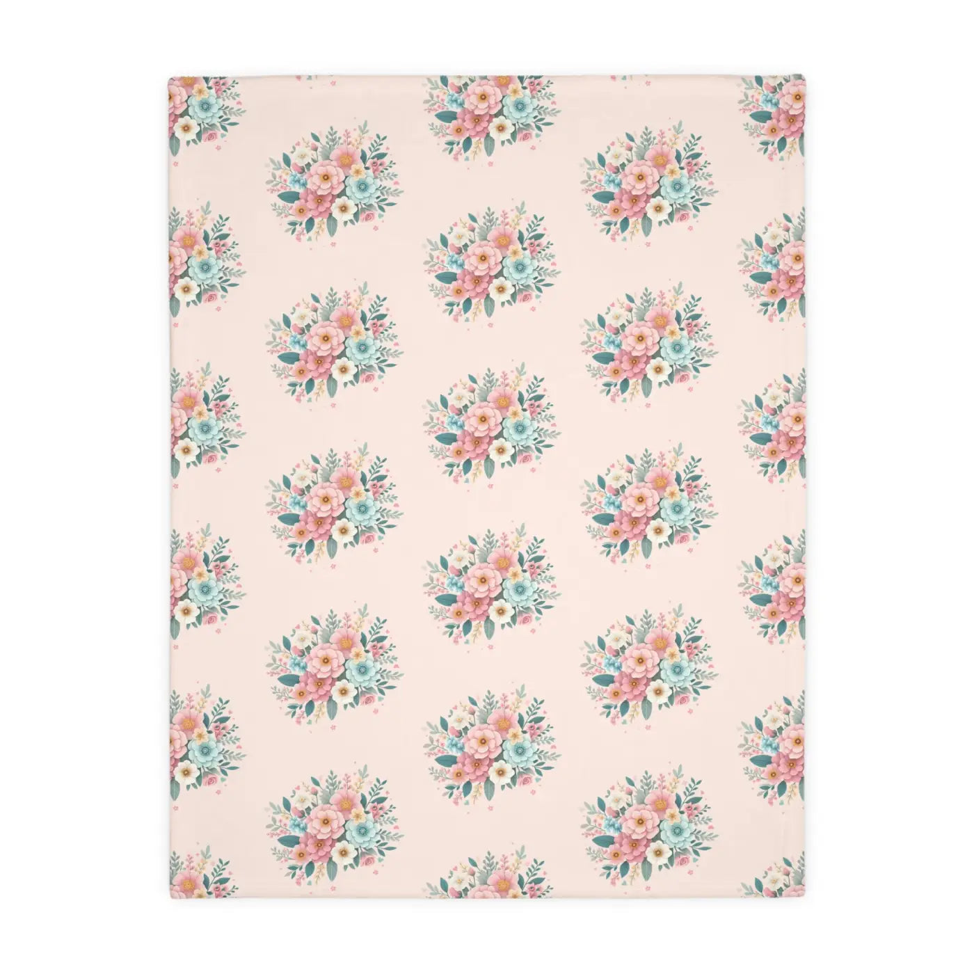 Floral Velveteen Microfiber Blanket - Cozy Home Decor Throw - DipaliZ