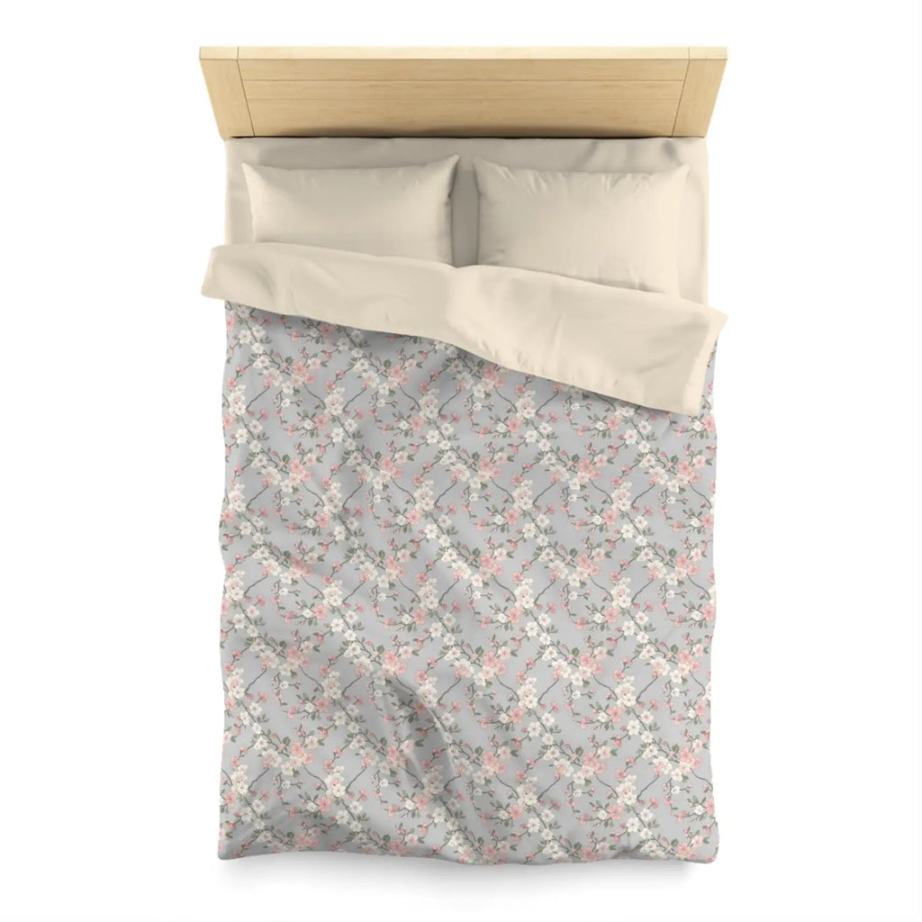 Floral Vine Microfiber Duvet Cover - Cherry Blossoms - DipaliZ