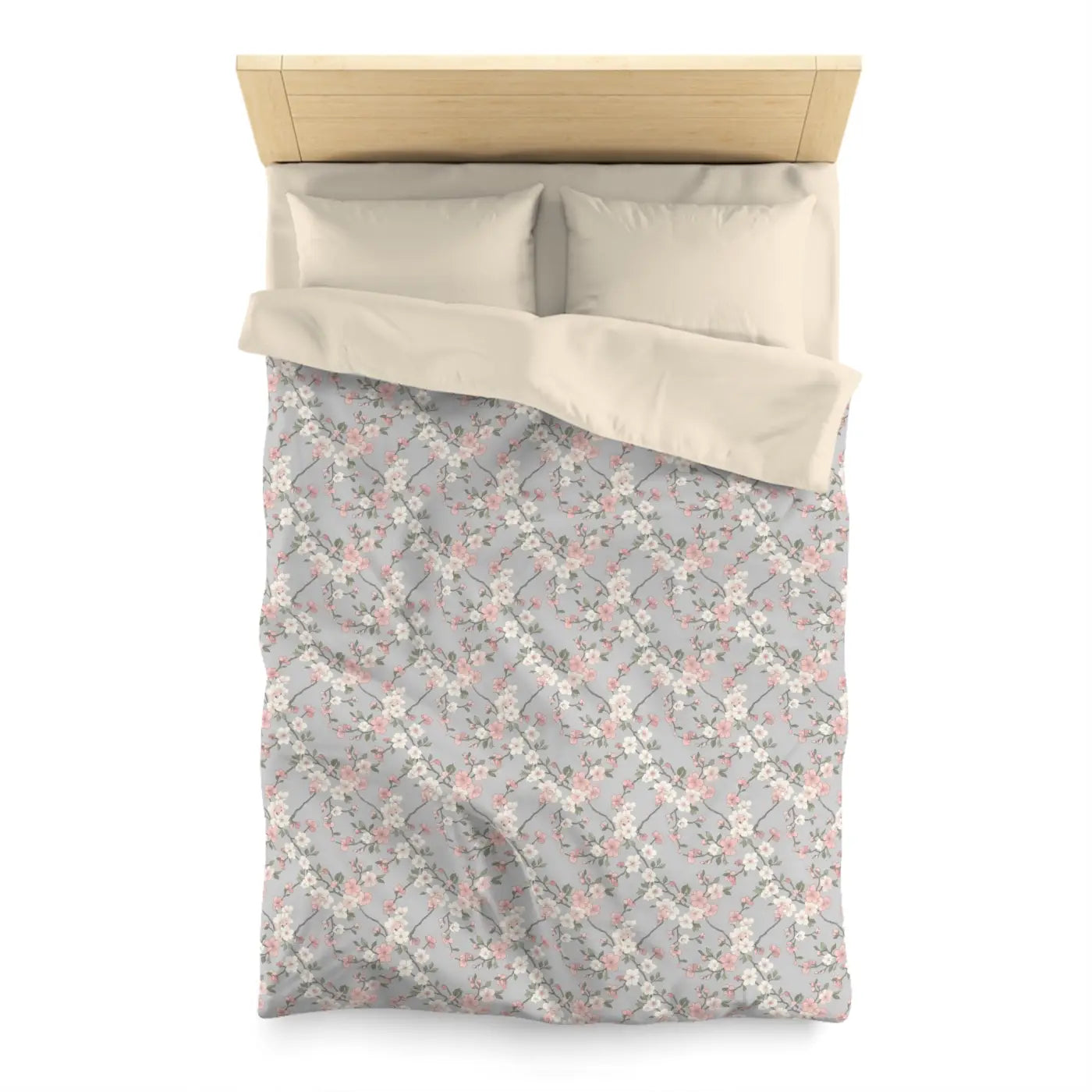 Floral Vine Microfiber Duvet Cover - Cherry Blossoms - DipaliZ