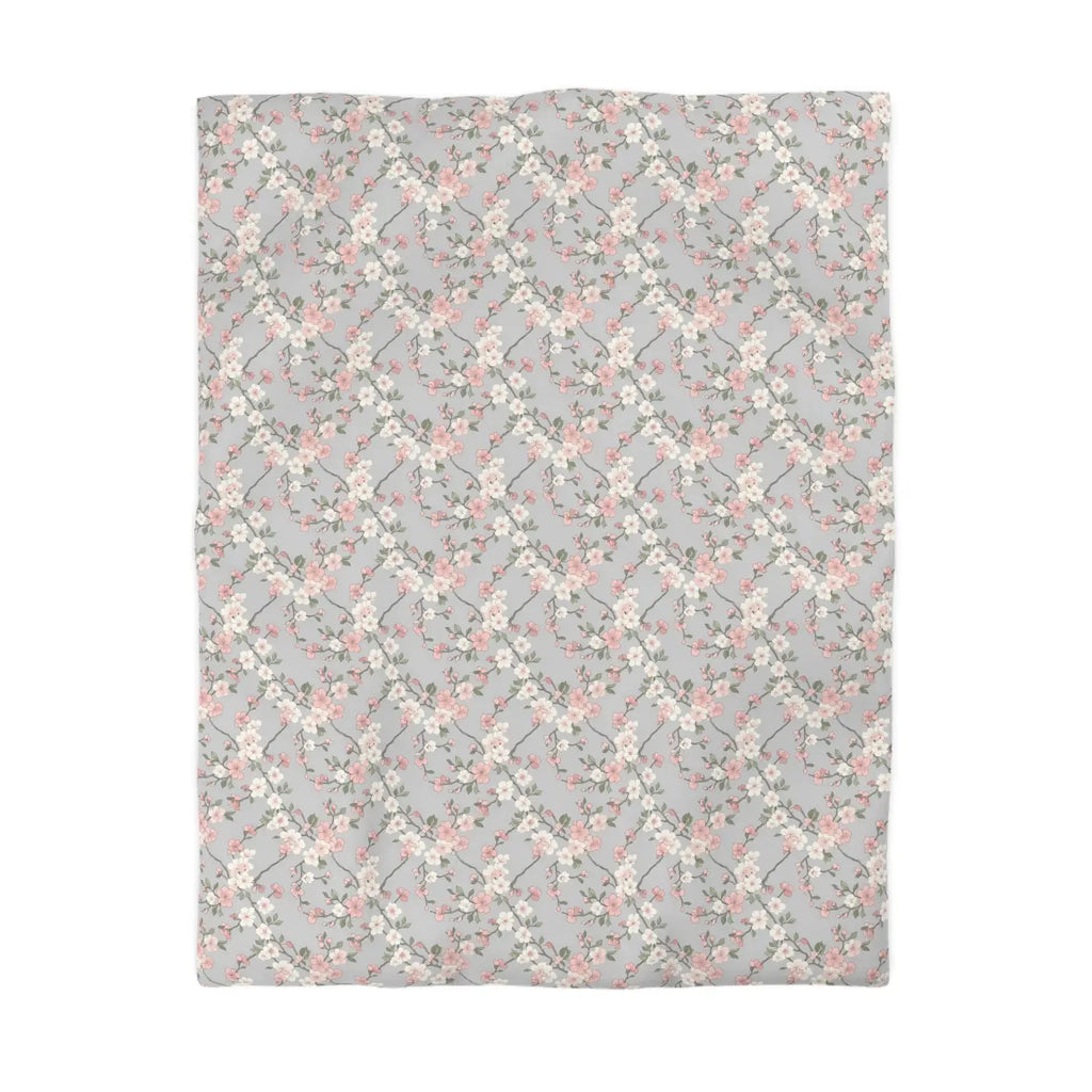 Floral Vine Microfiber Duvet Cover - Cherry Blossoms - DipaliZ