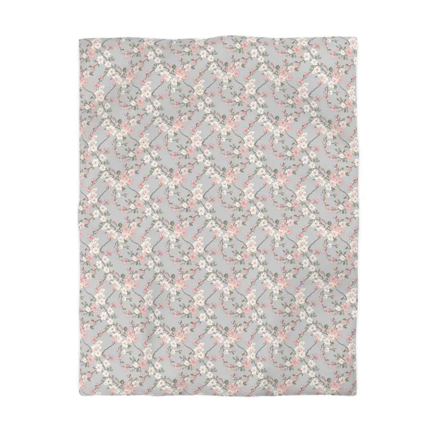 Floral Vine Microfiber Duvet Cover - Cherry Blossoms - DipaliZ