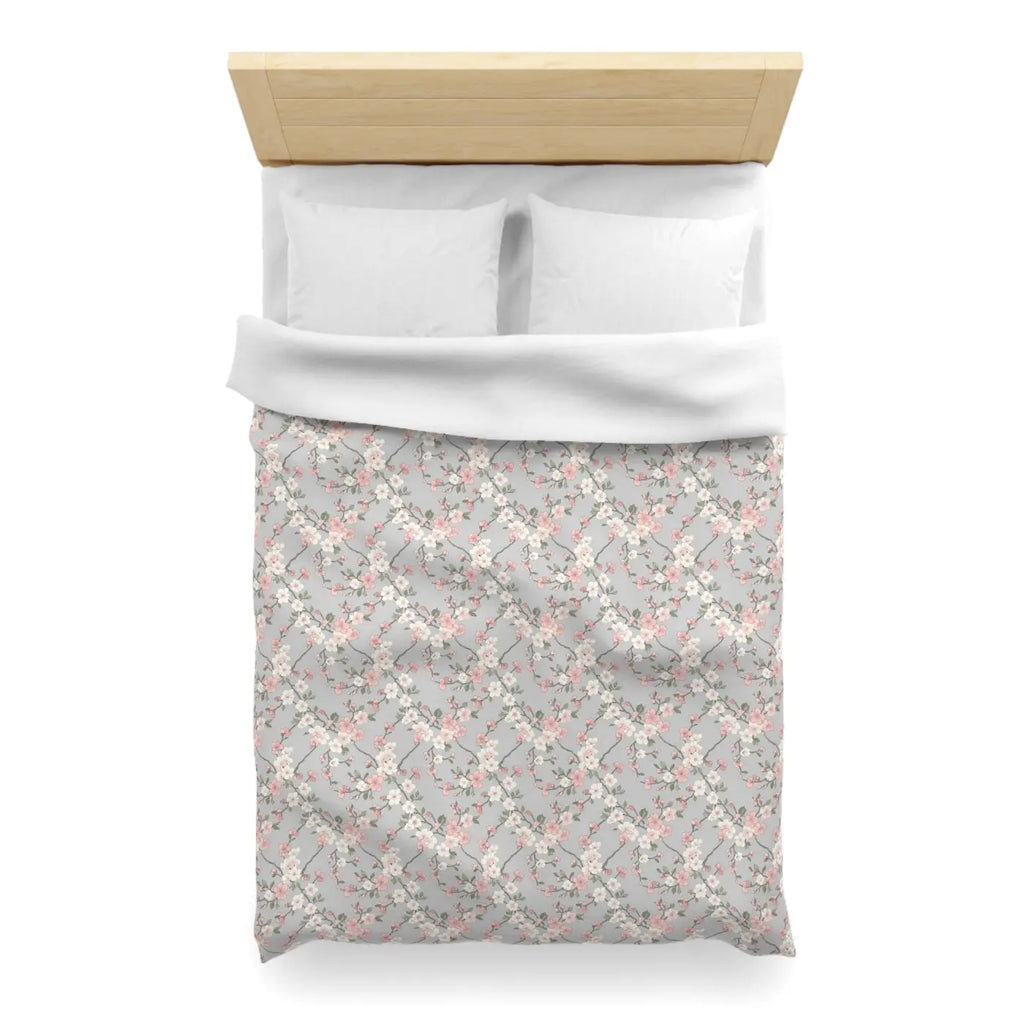 Floral Vine Microfiber Duvet Cover - Cherry Blossoms - DipaliZ