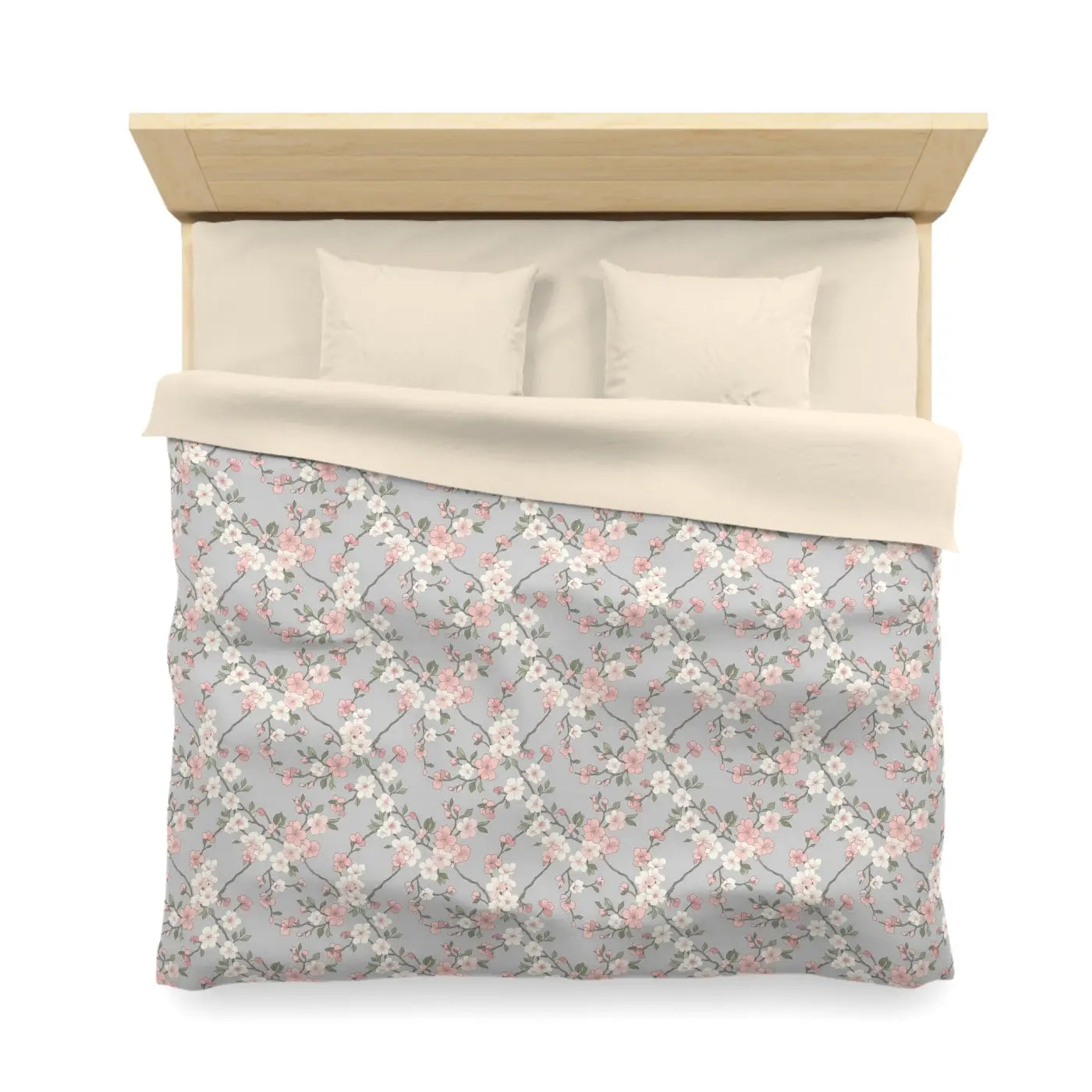 Floral Vine Microfiber Duvet Cover - Cherry Blossoms - DipaliZ