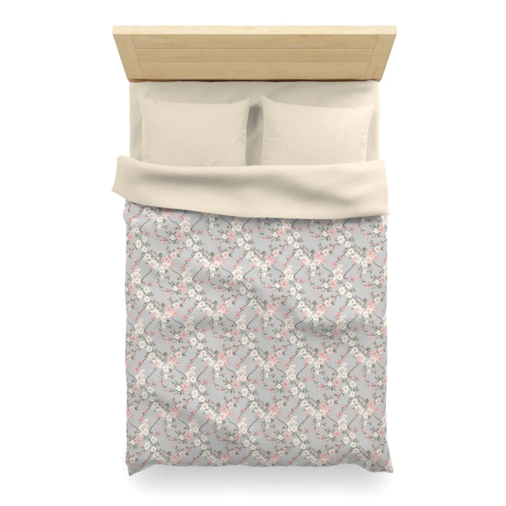 Floral Vine Microfiber Duvet Cover - Cherry Blossoms - DipaliZ