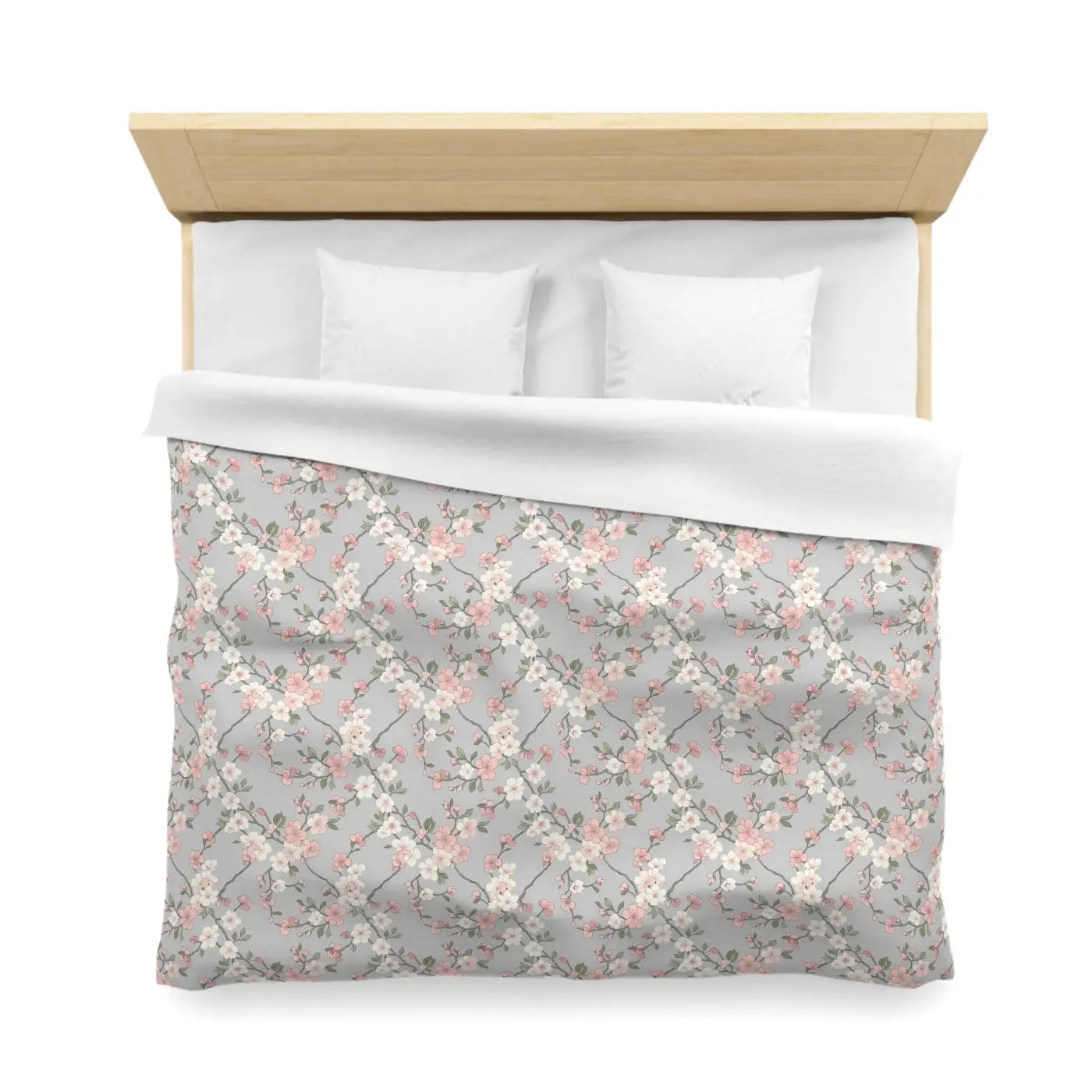 Floral Vine Microfiber Duvet Cover - Cherry Blossoms - DipaliZ