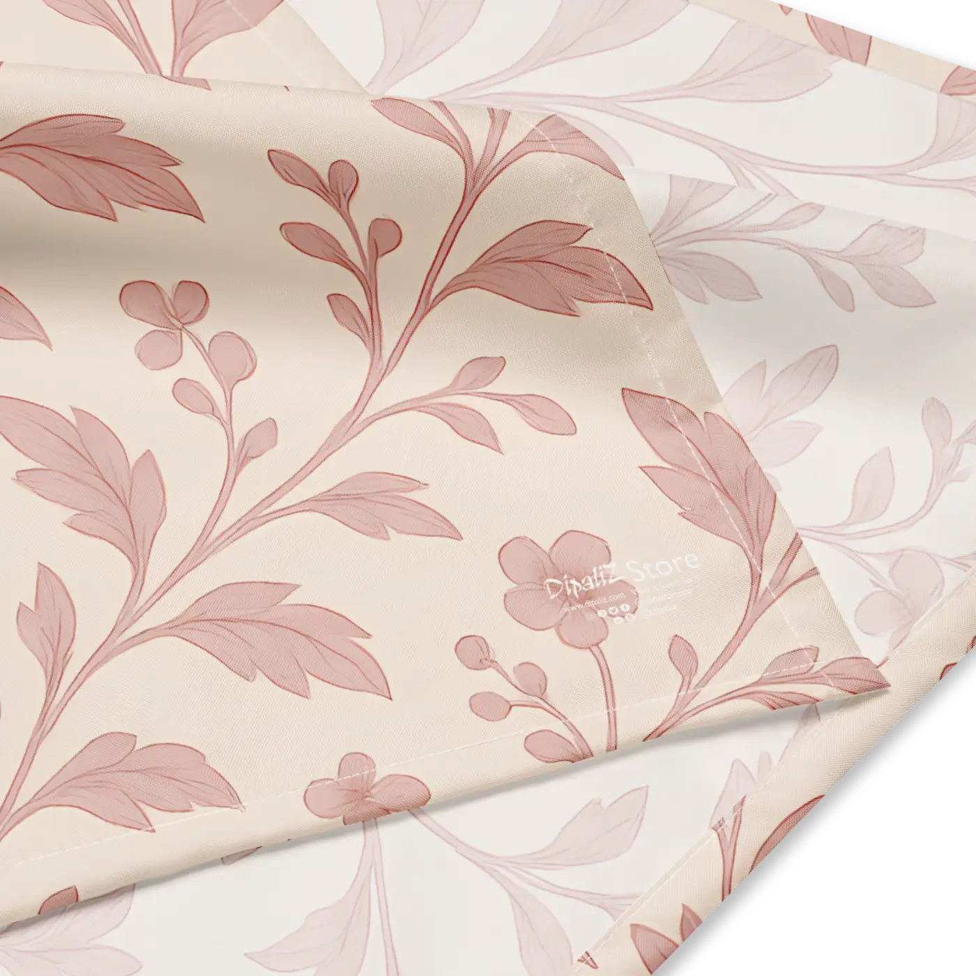 Floral Vines Print Bandana - All-Over Bloom Design - DipaliZ