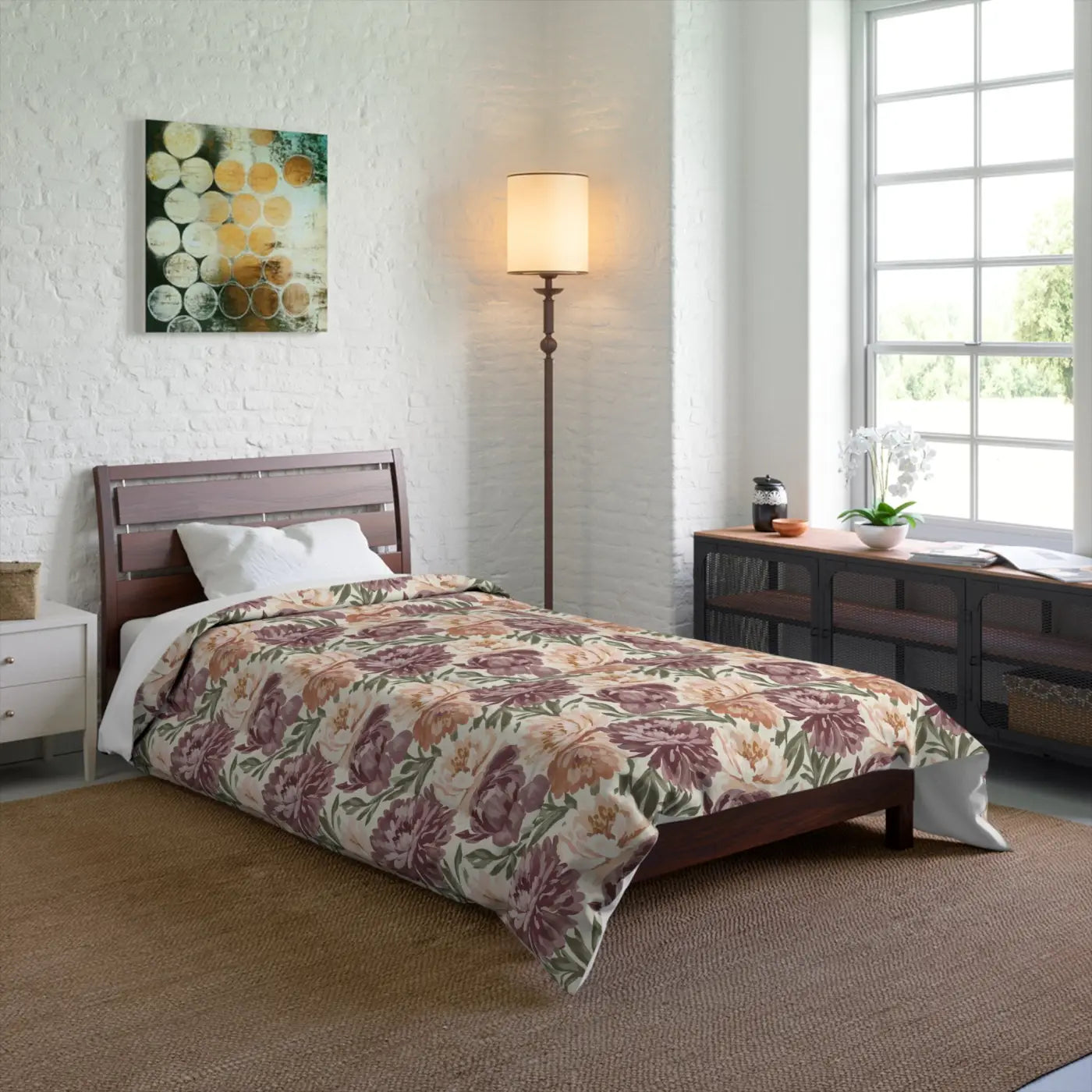 Floral Vintage Comforter - English Cottage Garden - DipaliZ
