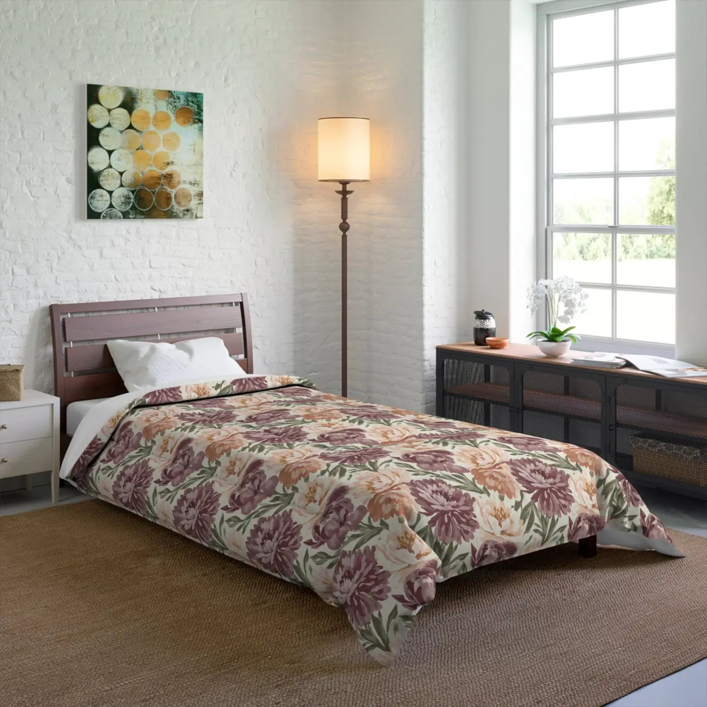 Floral Vintage Comforter - English Cottage Garden - DipaliZ