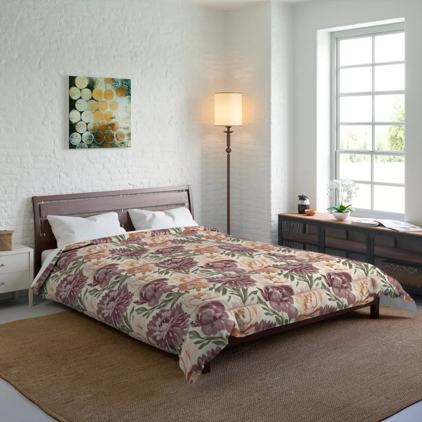 Floral Vintage Comforter - English Cottage Garden - DipaliZ