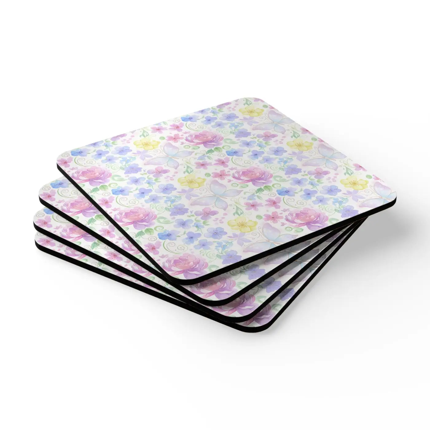 Garden Vibe Trendy Coasters - Pastel Florals - DipaliZ