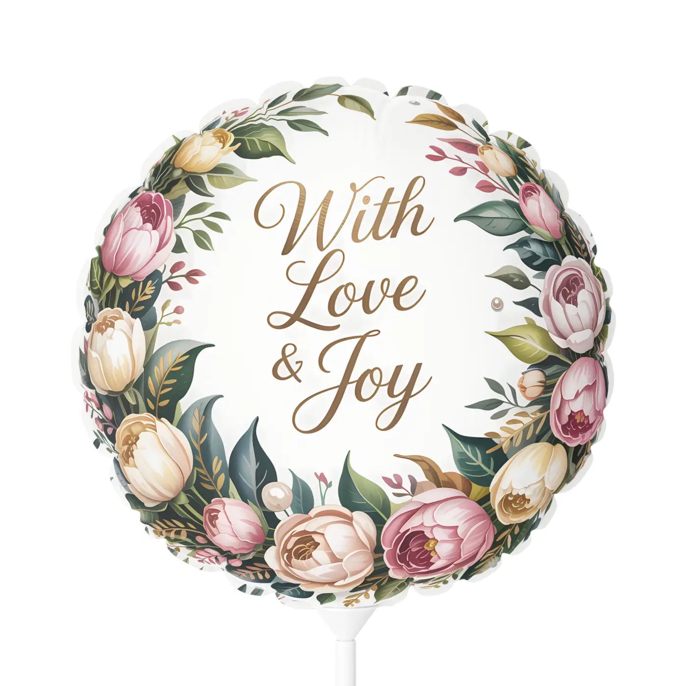 Floral Wedding Heart-Shaped Balloon - Party Celebration - DipaliZ