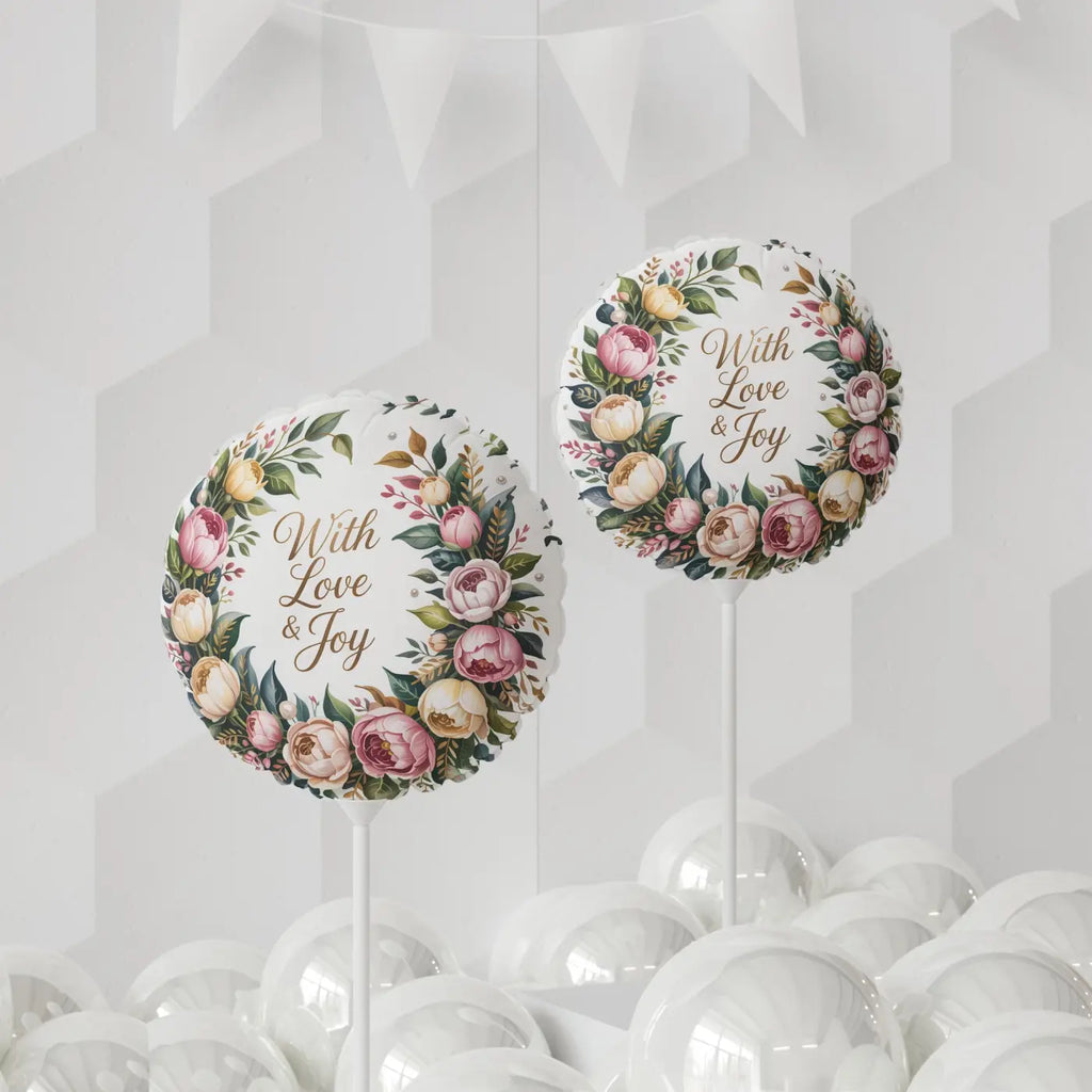Floral Wedding Heart-Shaped Balloon - Party Celebration - DipaliZ
