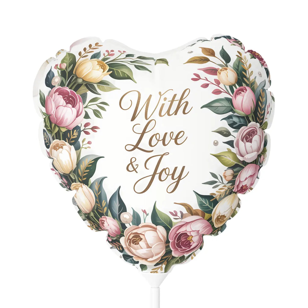 Floral Wedding Heart-Shaped Balloon - Party Celebration - DipaliZ
