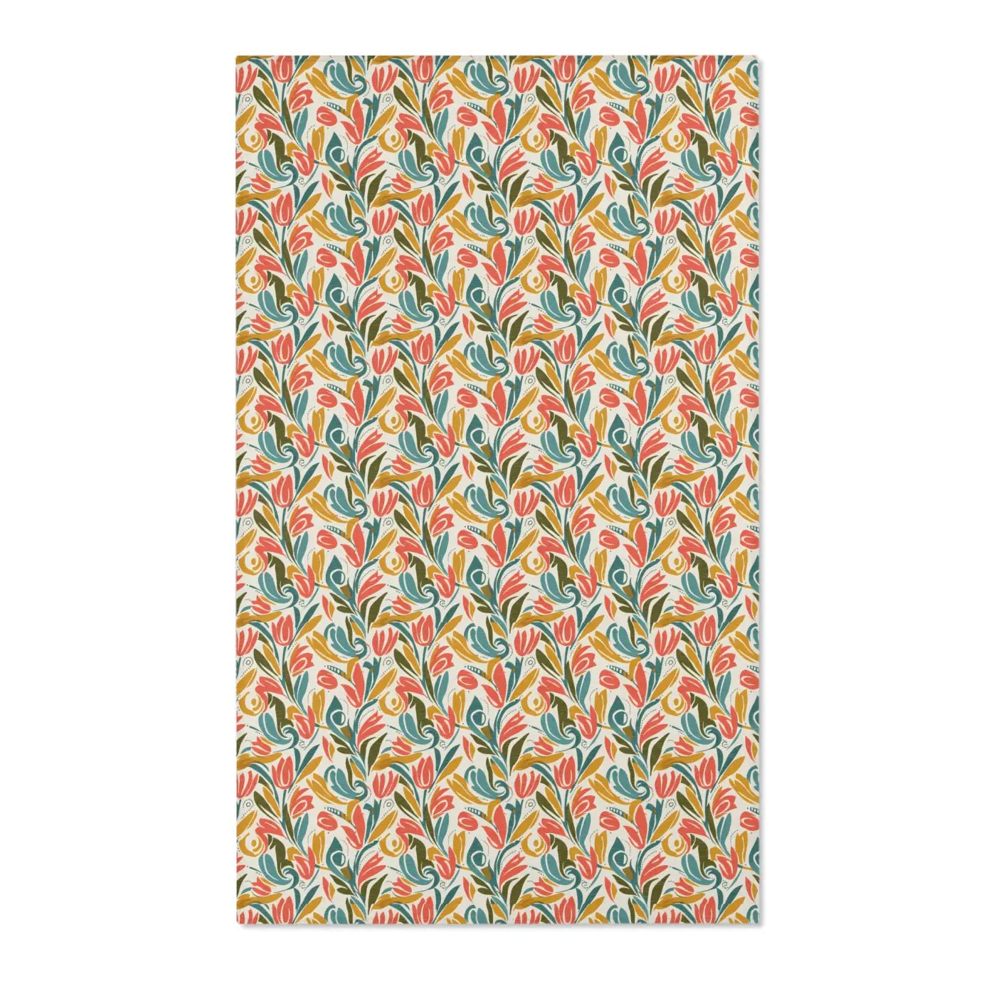 Whimsy Area Rug - Retro Floral Charm and Artistic Flair - DipaliZ