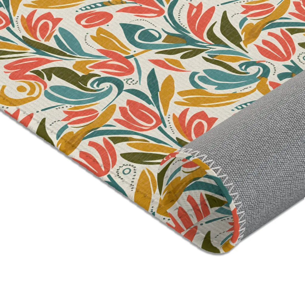 Whimsy Area Rug - Retro Floral Charm and Artistic Flair - DipaliZ