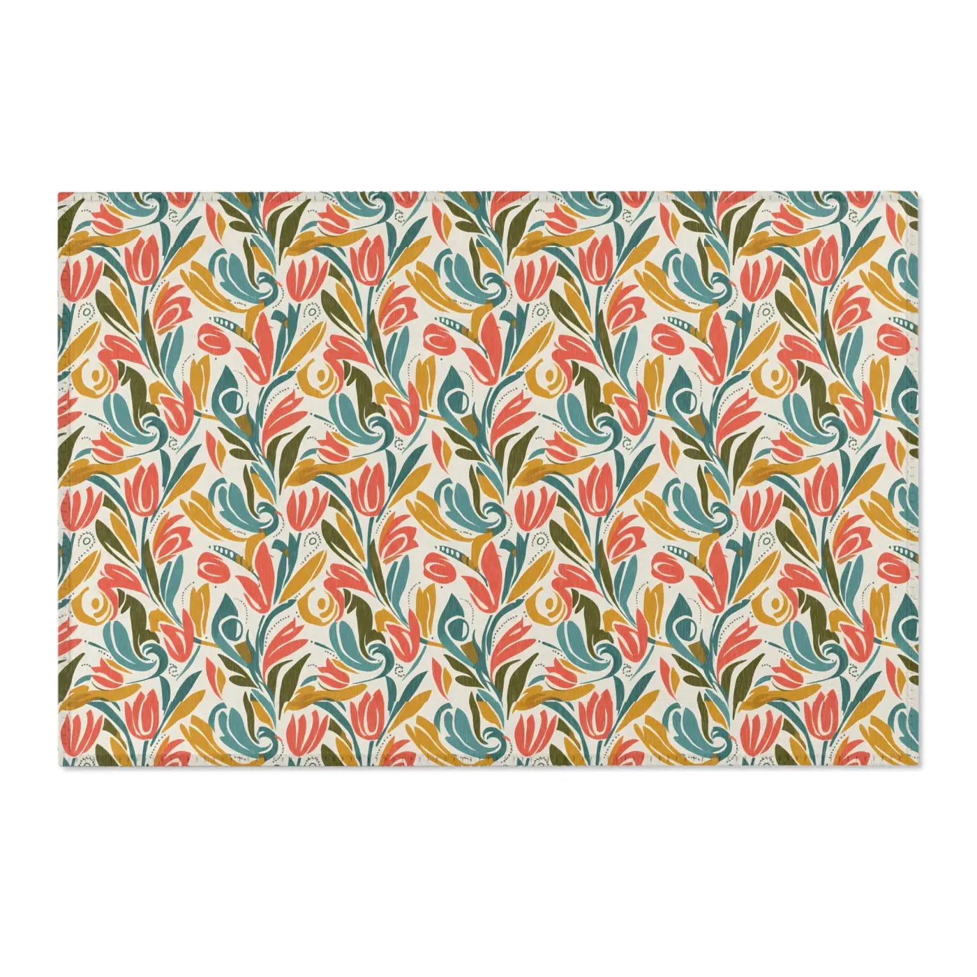 Whimsy Area Rug - Retro Floral Charm and Artistic Flair - DipaliZ