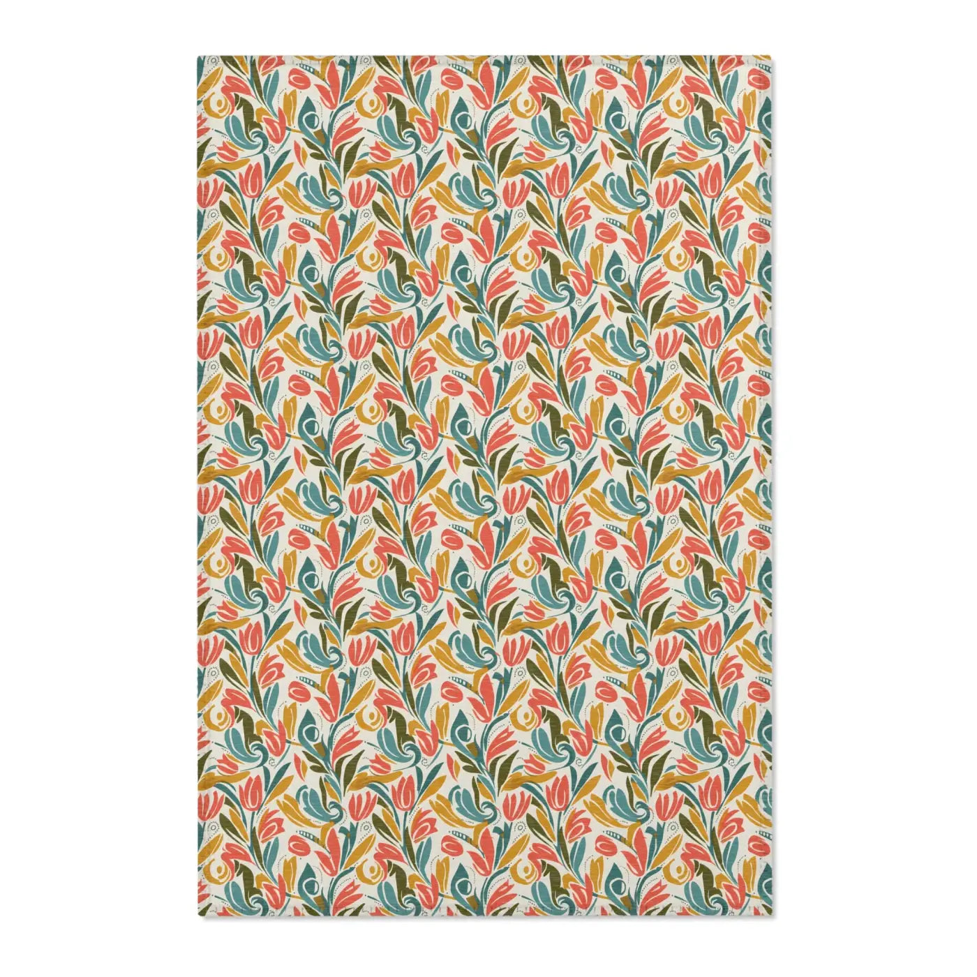 Whimsy Area Rug - Retro Floral Charm and Artistic Flair - DipaliZ