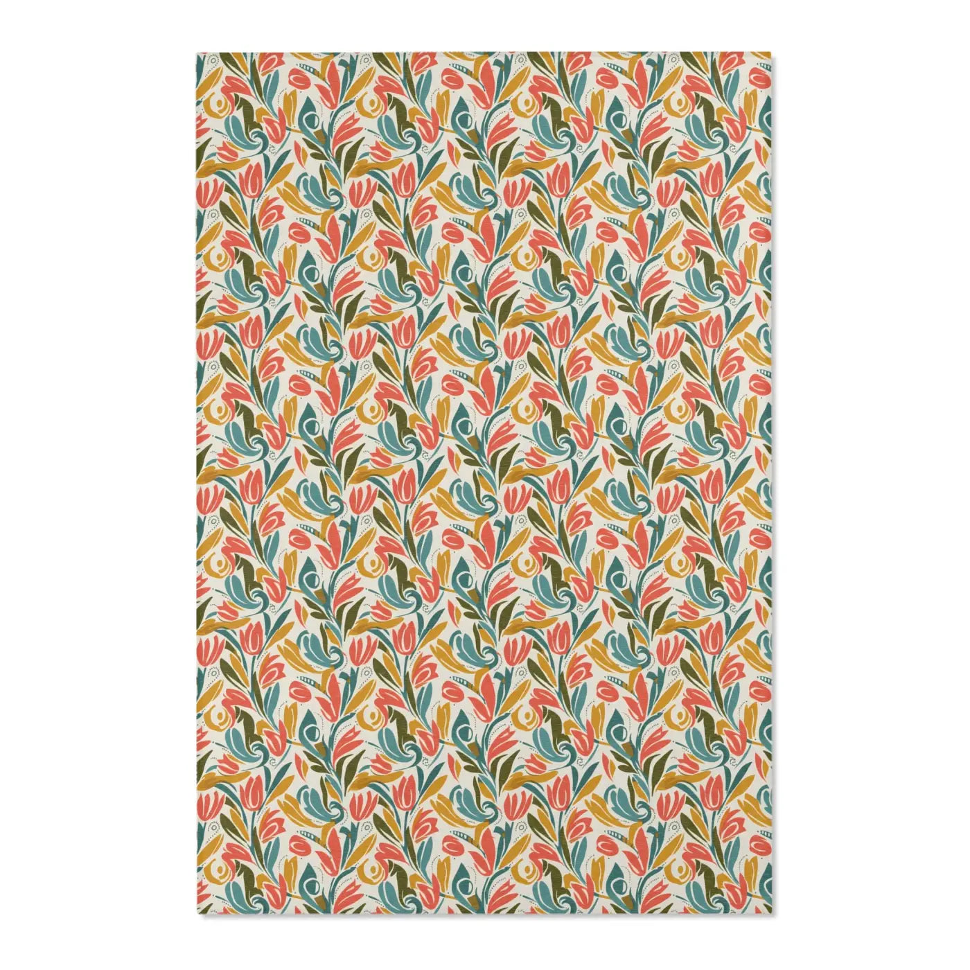 Whimsy Area Rug - Retro Floral Charm and Artistic Flair - DipaliZ