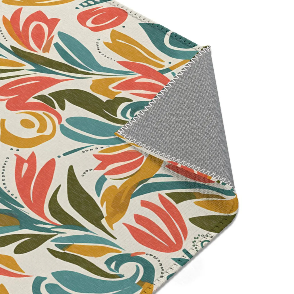 Whimsy Area Rug - Retro Floral Charm and Artistic Flair - DipaliZ