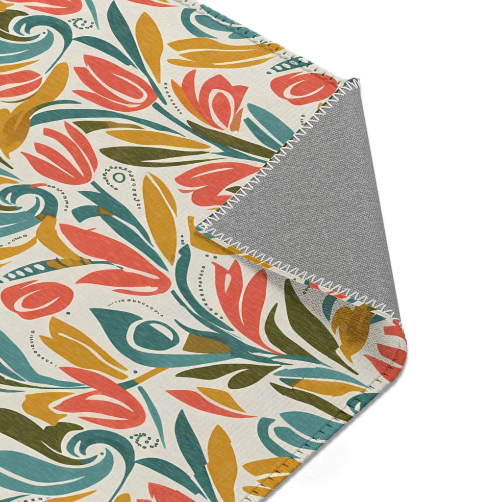 Whimsy Area Rug - Retro Floral Charm and Artistic Flair - DipaliZ