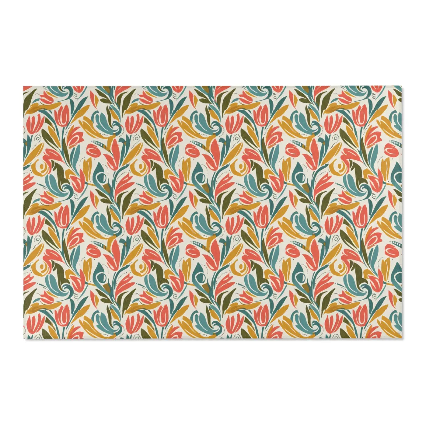 Whimsy Area Rug - Retro Floral Charm and Artistic Flair - DipaliZ
