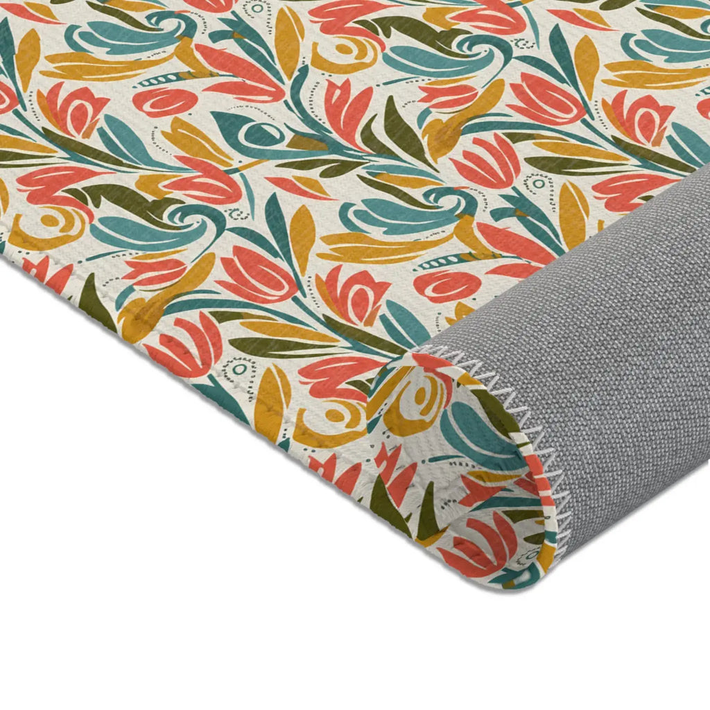 Whimsy Area Rug - Retro Floral Charm and Artistic Flair - DipaliZ