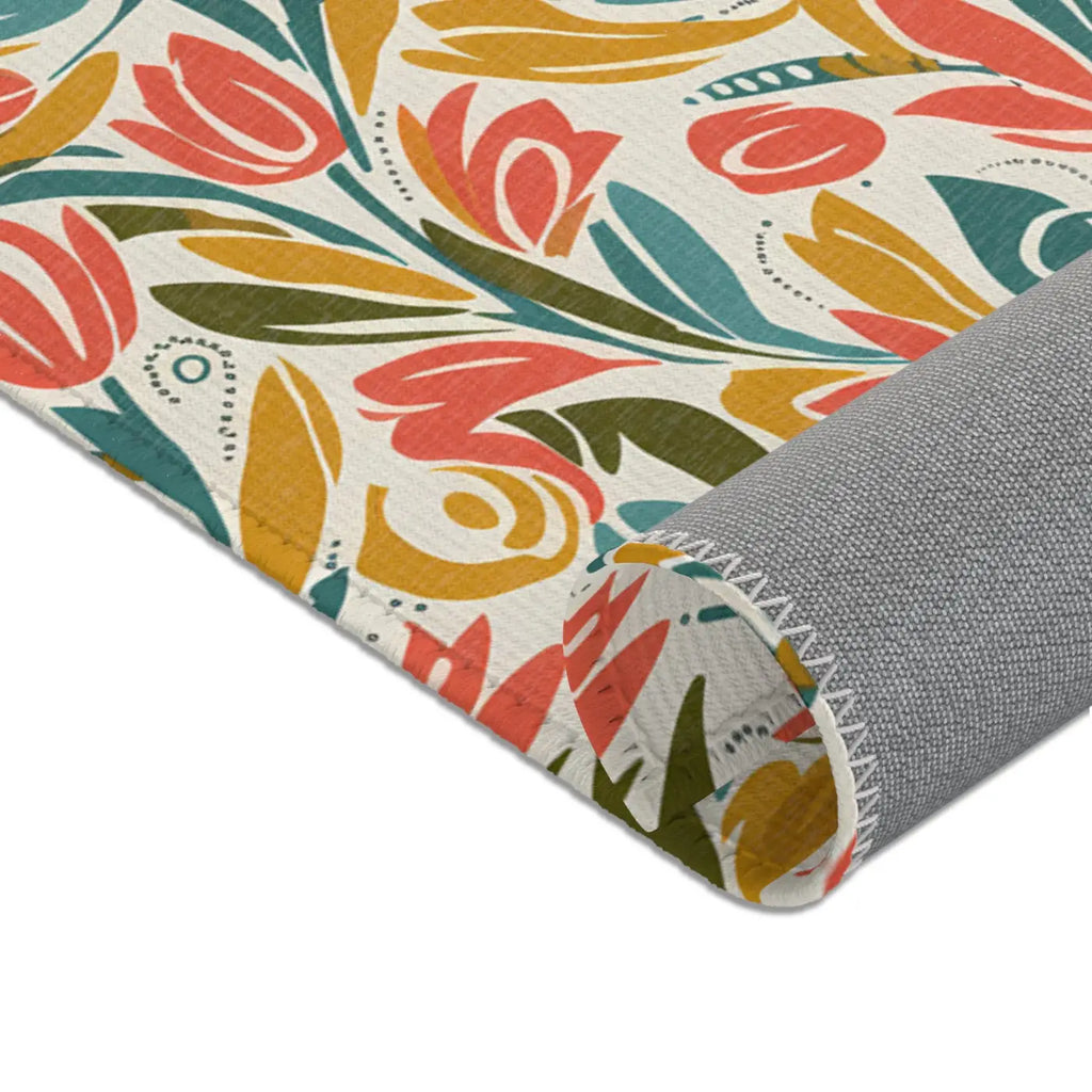 Whimsy Area Rug - Retro Floral Charm and Artistic Flair - DipaliZ
