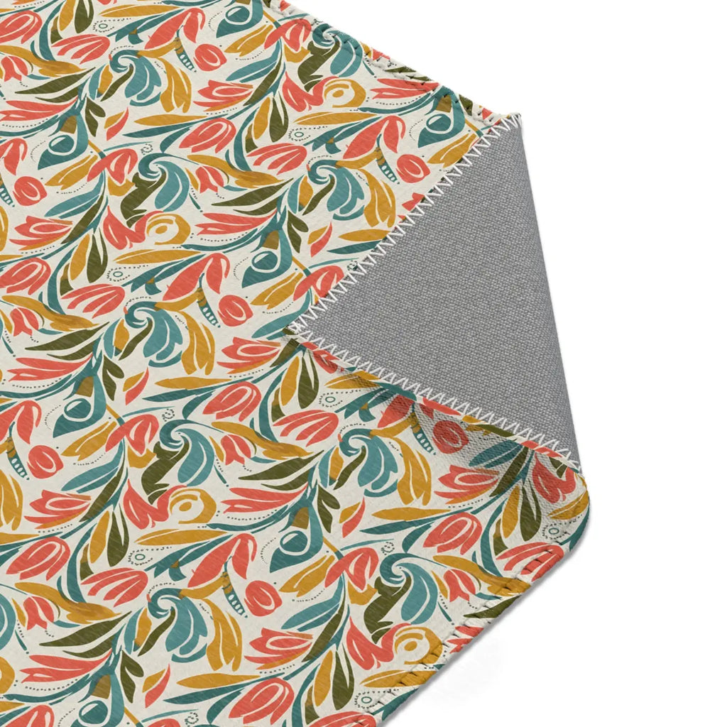 Whimsy Area Rug - Retro Floral Charm and Artistic Flair - DipaliZ