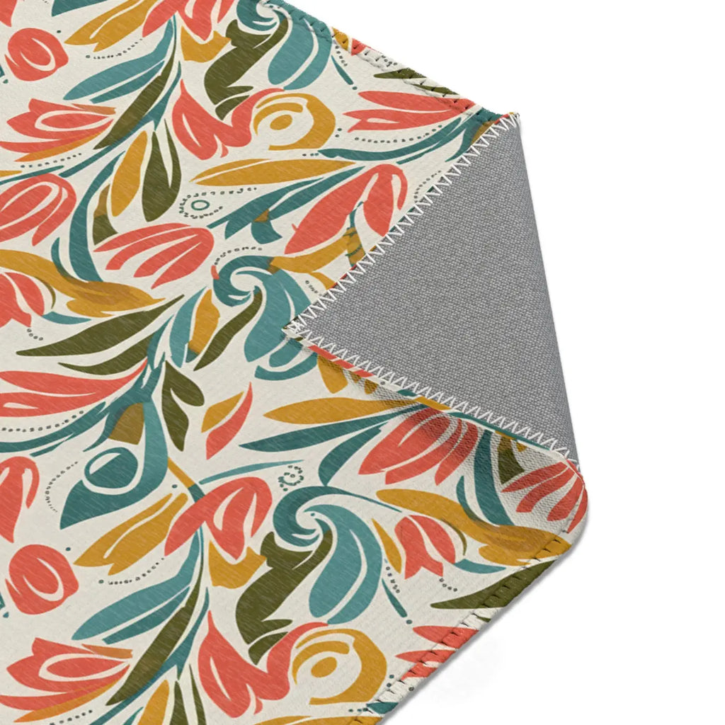 Whimsy Area Rug - Retro Floral Charm and Artistic Flair - DipaliZ